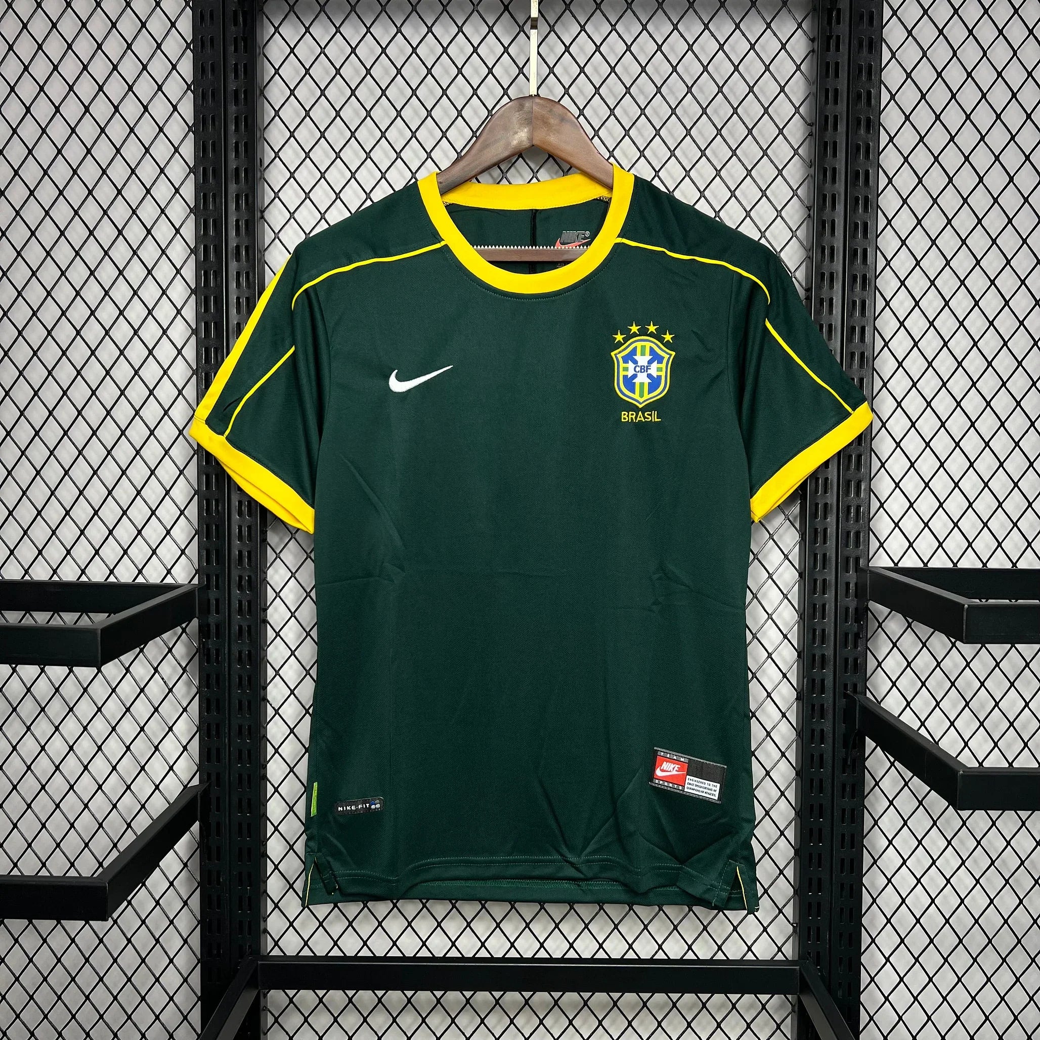 Maillot Brésil Rétro 1998 Vert