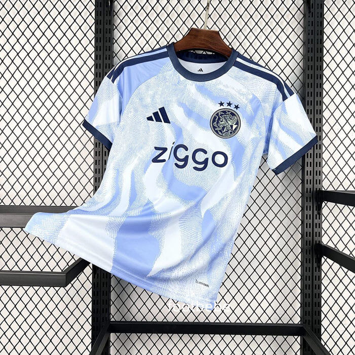 Maillot Ajax Amsterdam Blanc et Bleu 2026/2027 vue de face