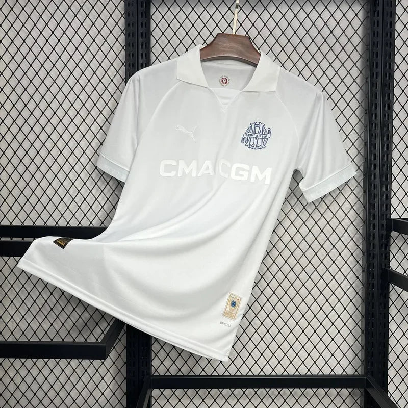 Maillot Olympique de Marseille 125 Ans Blanc 2024/2025 vue de face