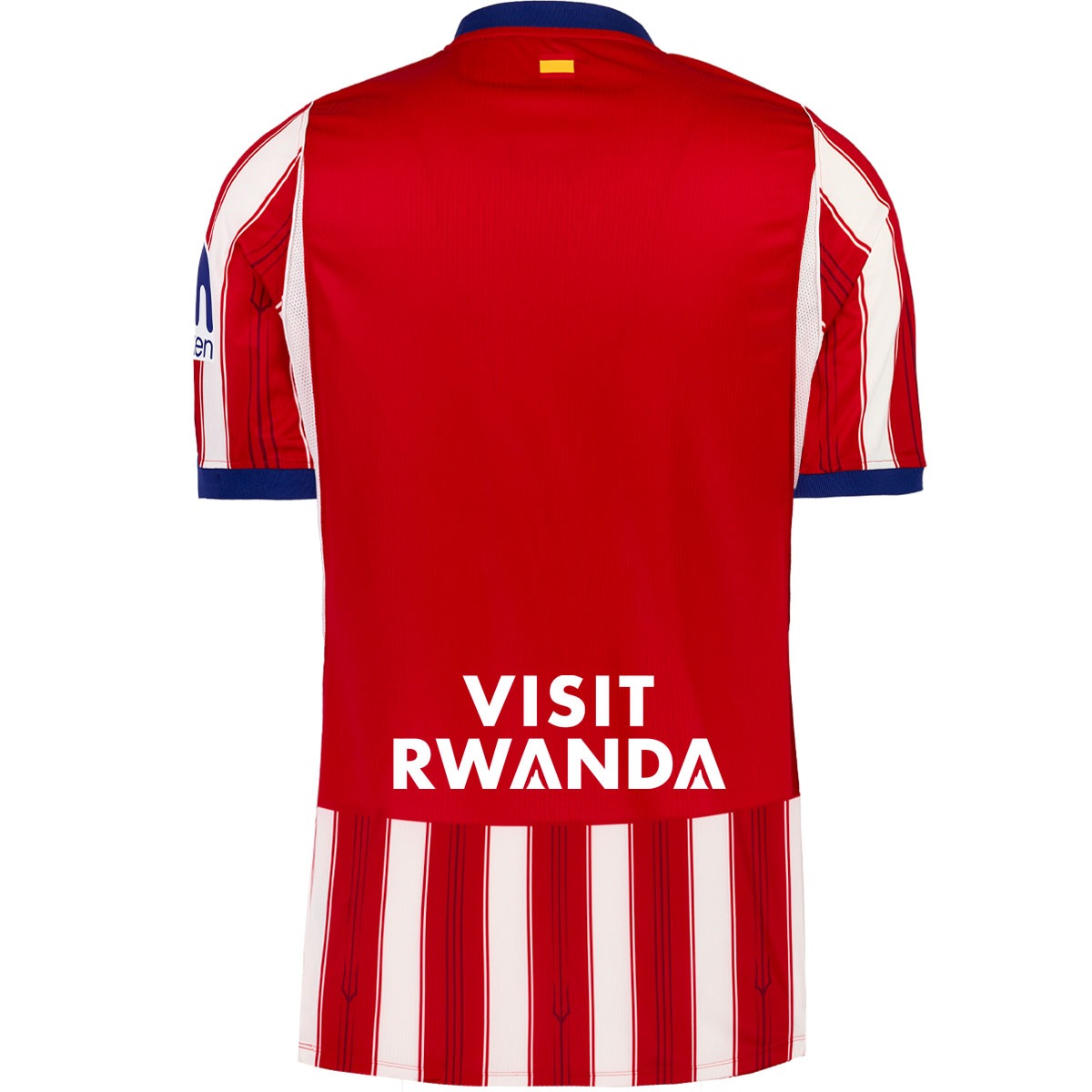 Maillot Atlético Madrid Domicile 2026/2027 vue arrière sur fond grillagé
